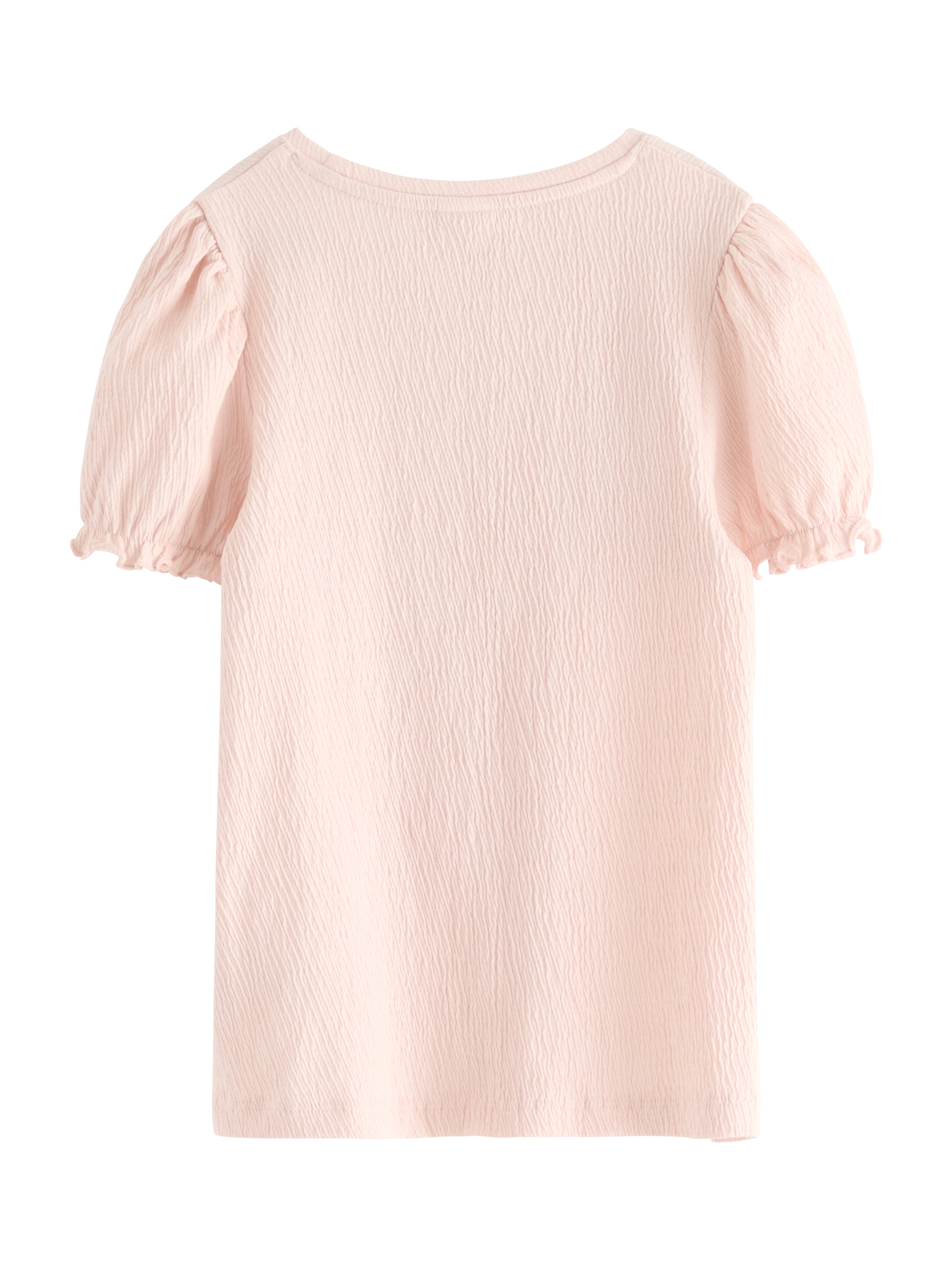 Product image 2 of 3, which shows Lindex Kids' Cotton Blend Puff Sleeve Top, Light Pink, 2-3 years