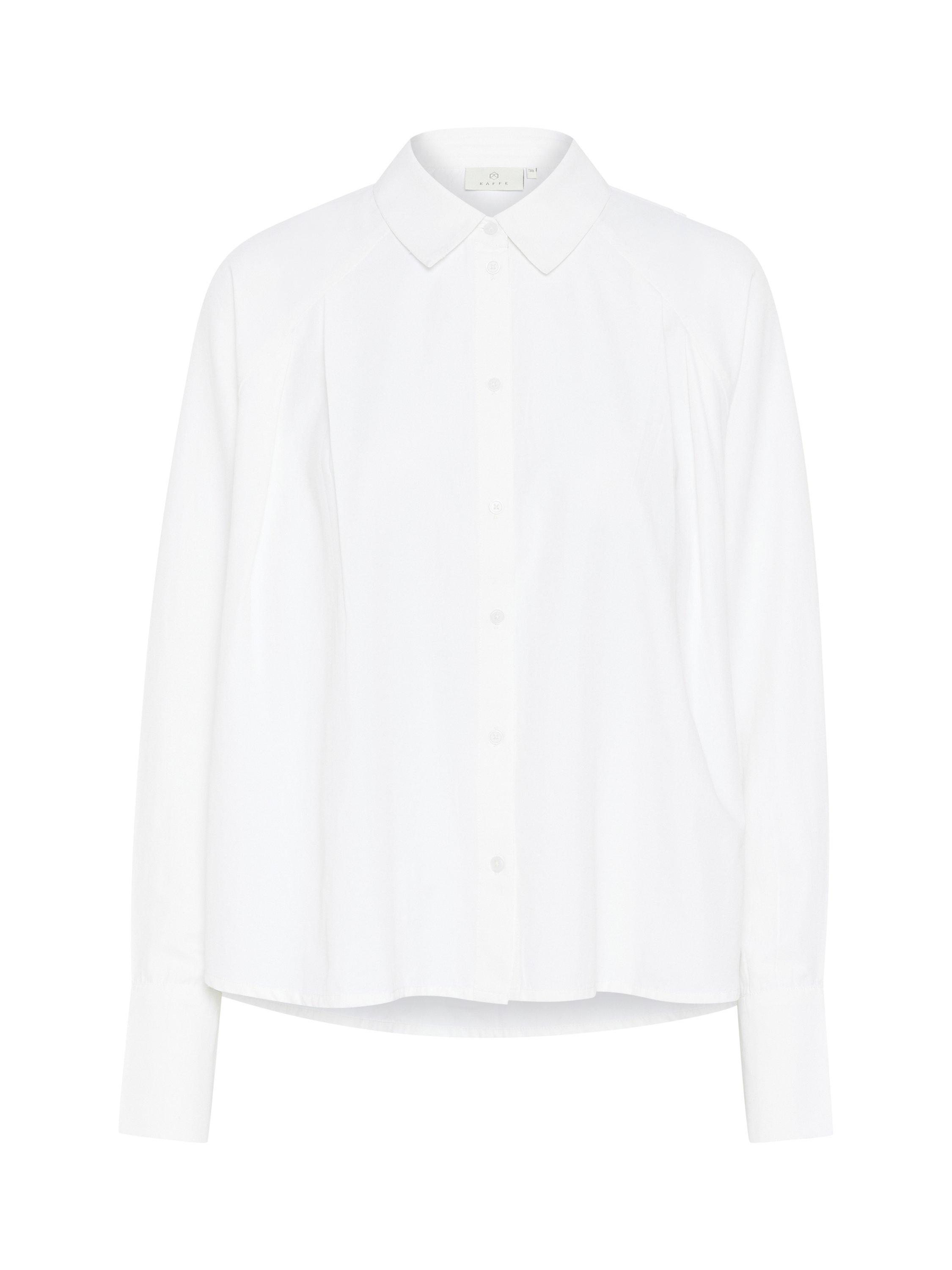 Product image 4 of 5, which shows KAFFE KAhaily Cotton Blend Shirt, White, 8