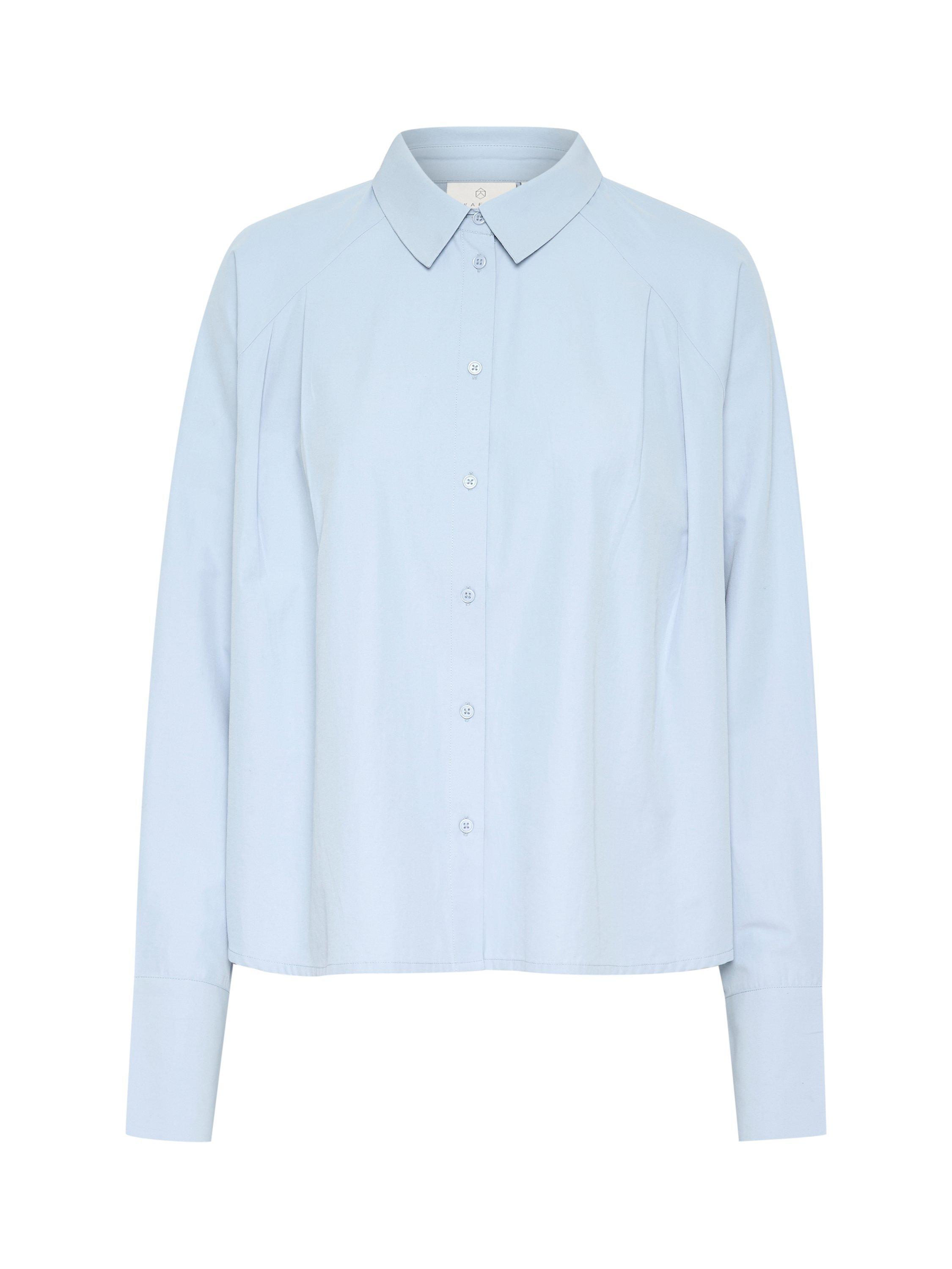 Product image 4 of 5, which shows KAFFE KAhaily Cotton Blend Shirt, Mid Blue, 8