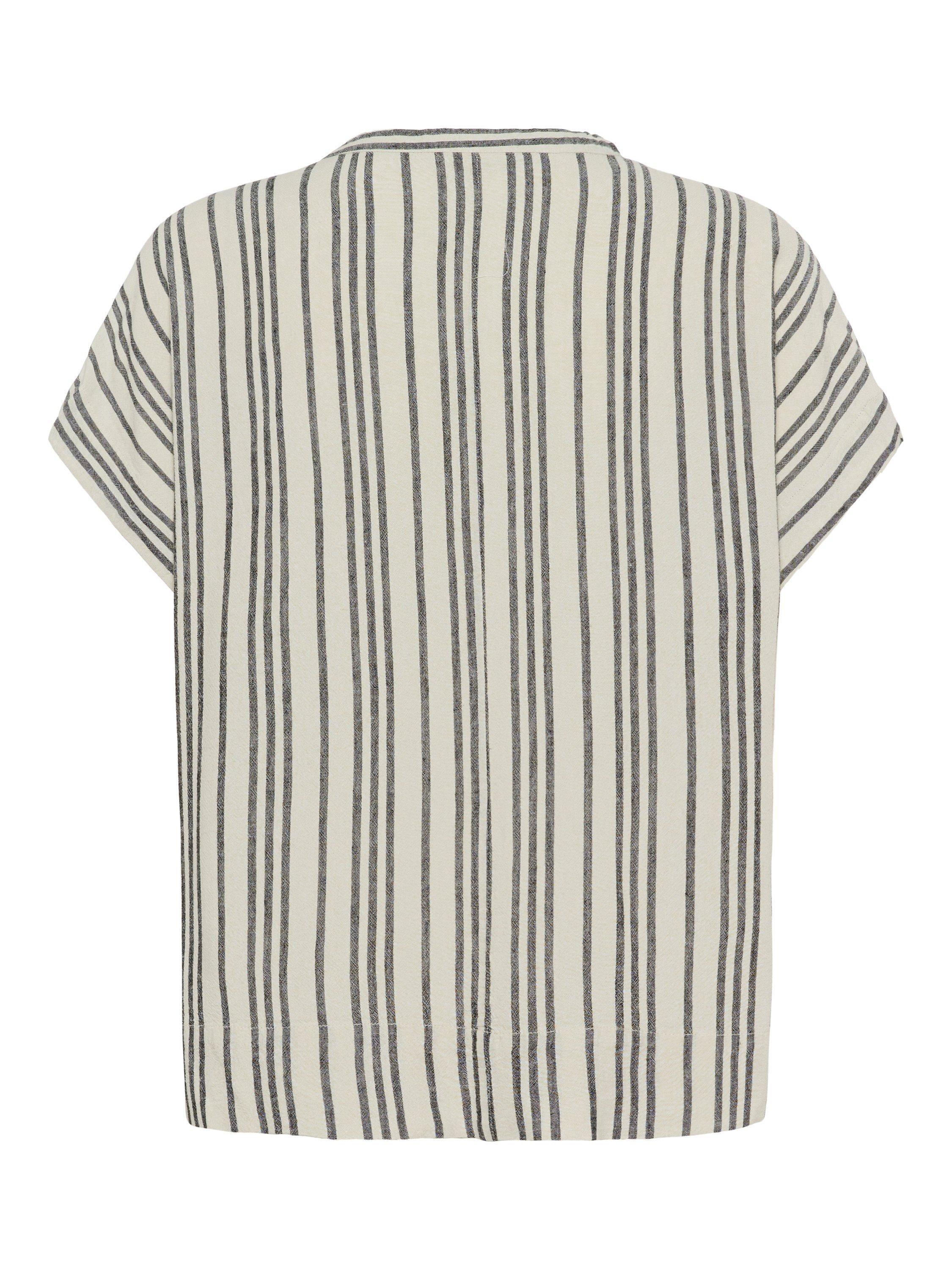 Product image 2 of 2, which shows KAFFE Milia Stripe Batwing Top, Beige/Multi, 8