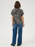 KAFFE KAmilia Animal Print Wing Blouse, Multi