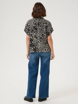 KAFFE KAmilia Animal Print Wing Blouse, Multi - view 2, Multi