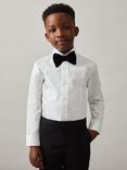 Reiss Kids' Marcel Cotton Poplin Slim Fit Shirt, White