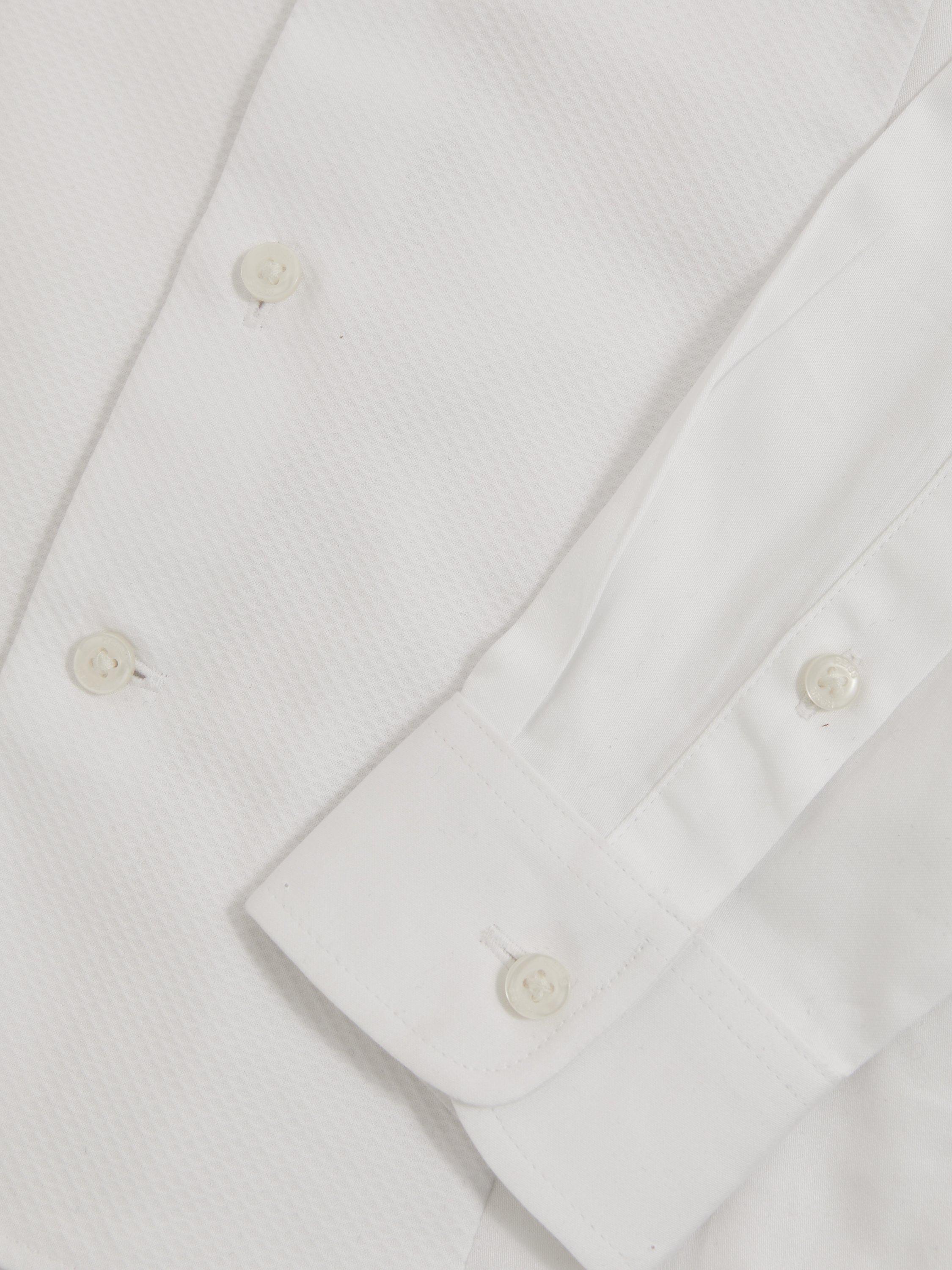 Product image 5 of 5, which shows Reiss Kids' Marcel Cotton Poplin Slim Fit Shirt, White, 3-4 years