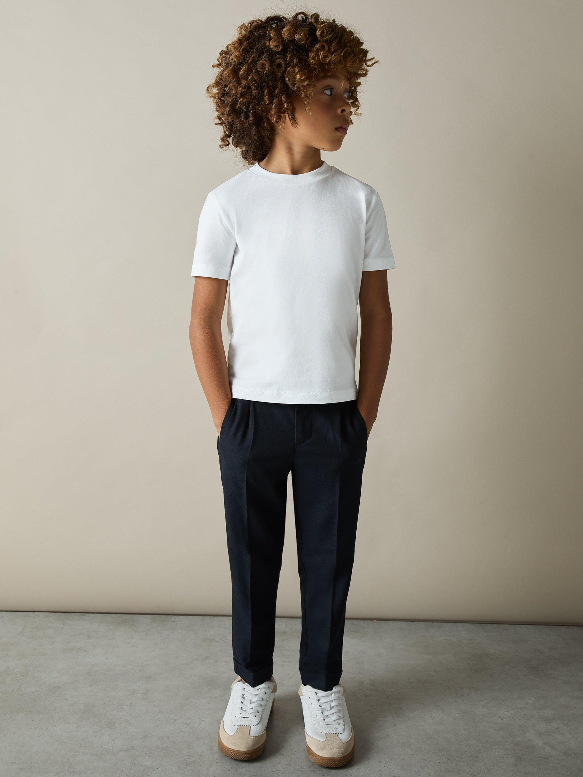 Product image 1 of 4, which shows Reiss Kids' Honor T-Shirt, White, 3-4 years