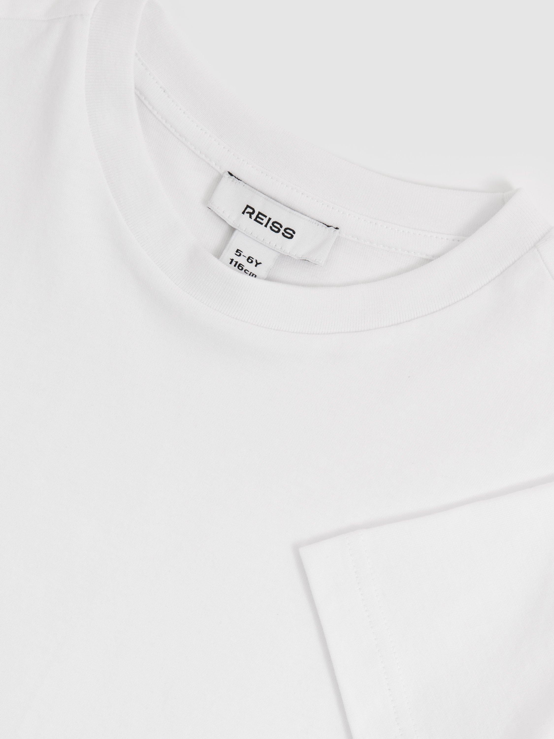 Product image 4 of 4, which shows Reiss Kids' Honor T-Shirt, White, 3-4 years