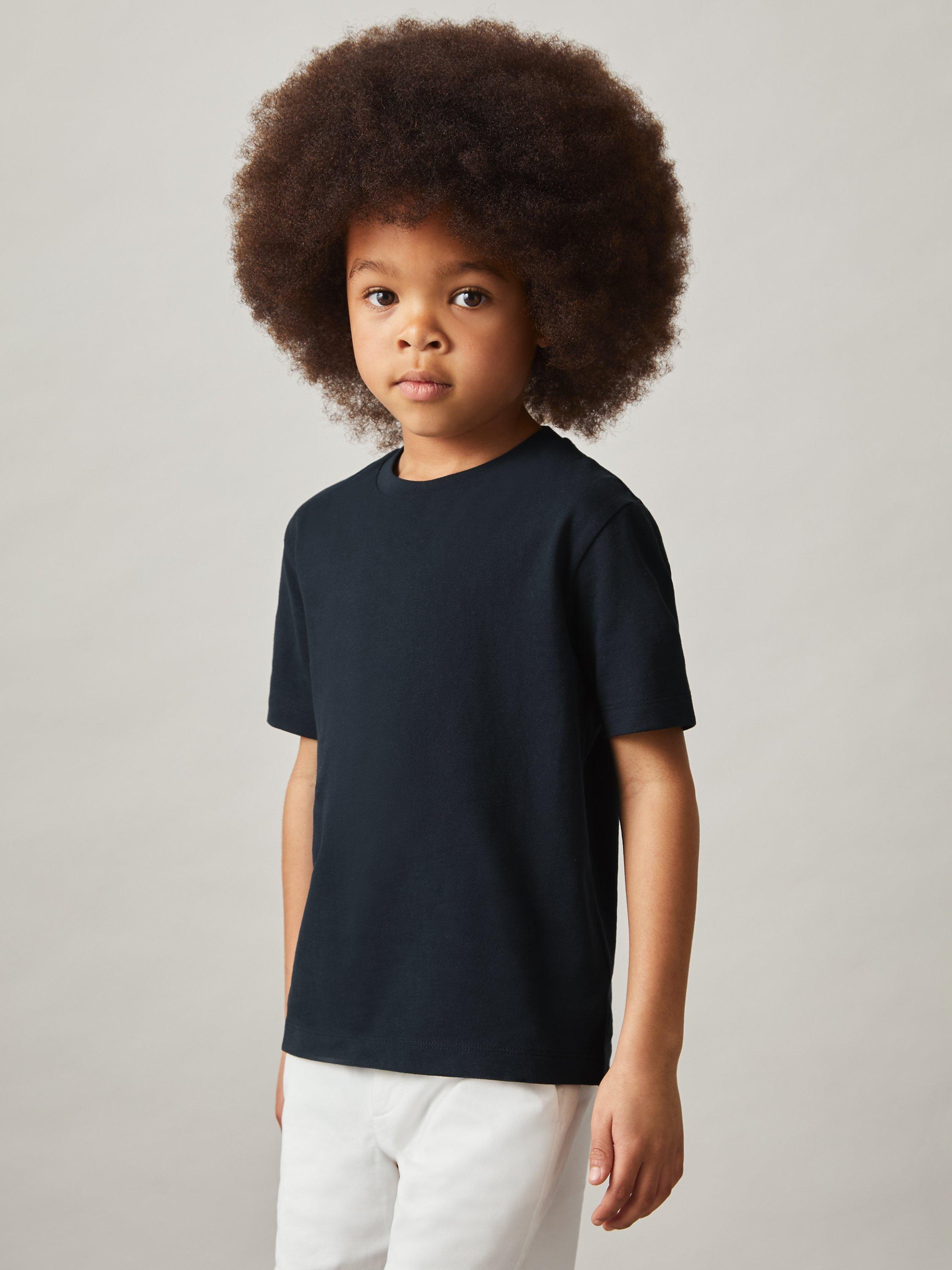 Product image 3 of 4, which shows Reiss Kids' Honor T-Shirt, Navy, 3-4 years