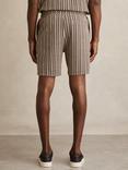 Reiss Teti Zig-Zag Shorts, Tobacco Brown