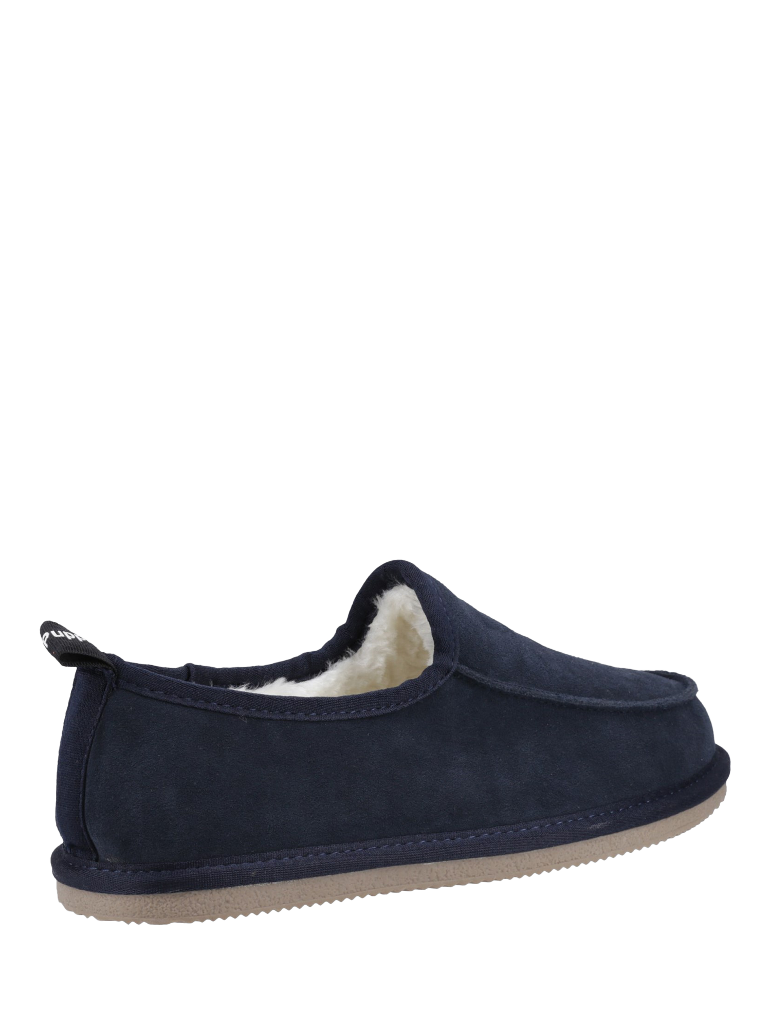 Product image 3 of 4, which shows Hush Puppies Charles Suede Slippers, Navy, 6