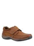 Hush Puppies Douglas Strap Leather Trainers, Tan