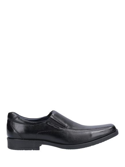 Hush Puppies Brody Leather Loafers, Black, Black