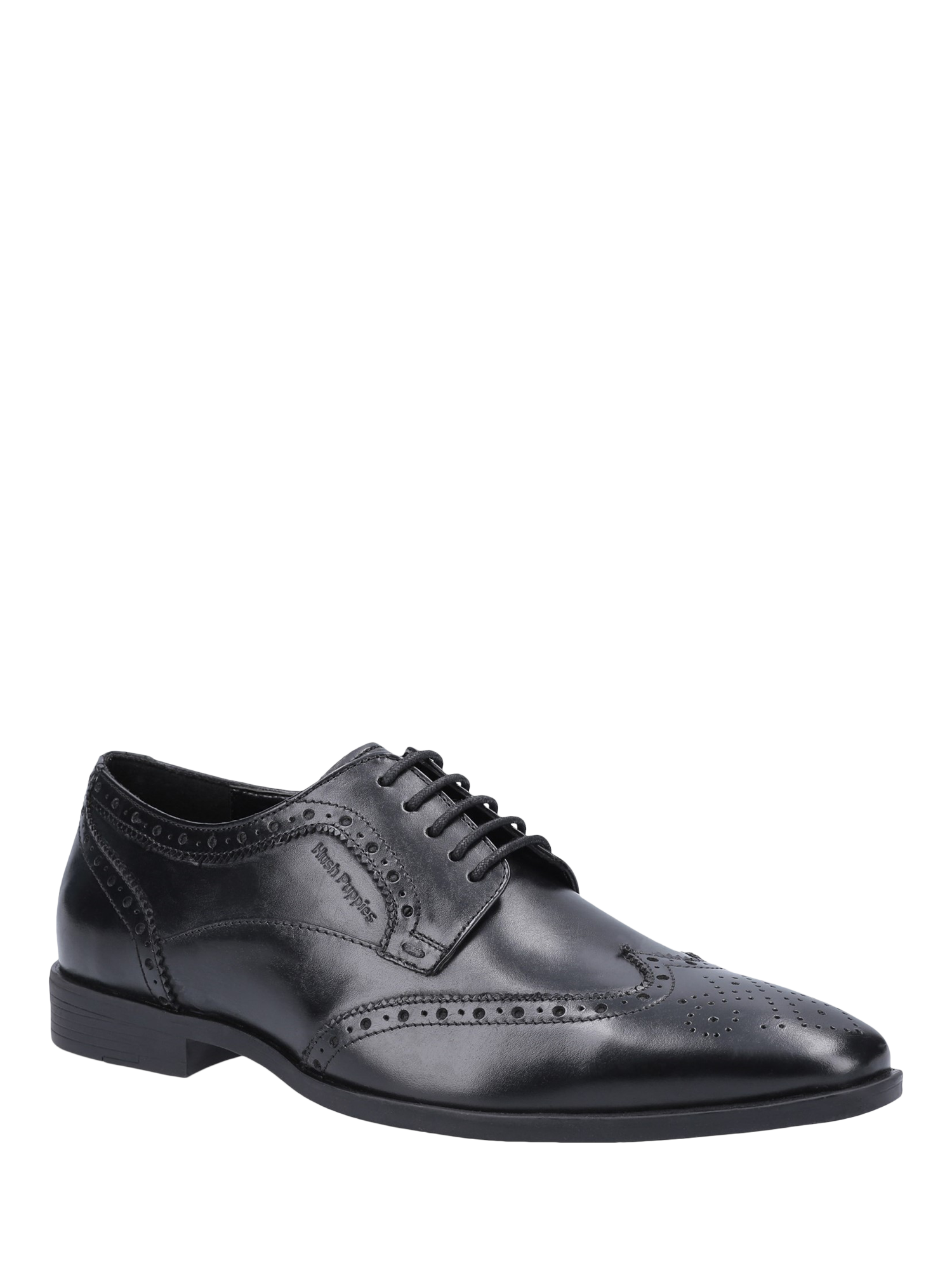 Product image 2 of 4, which shows Hush Puppies Elliot Leather Lace Up Oxford Brogues, Black, 6