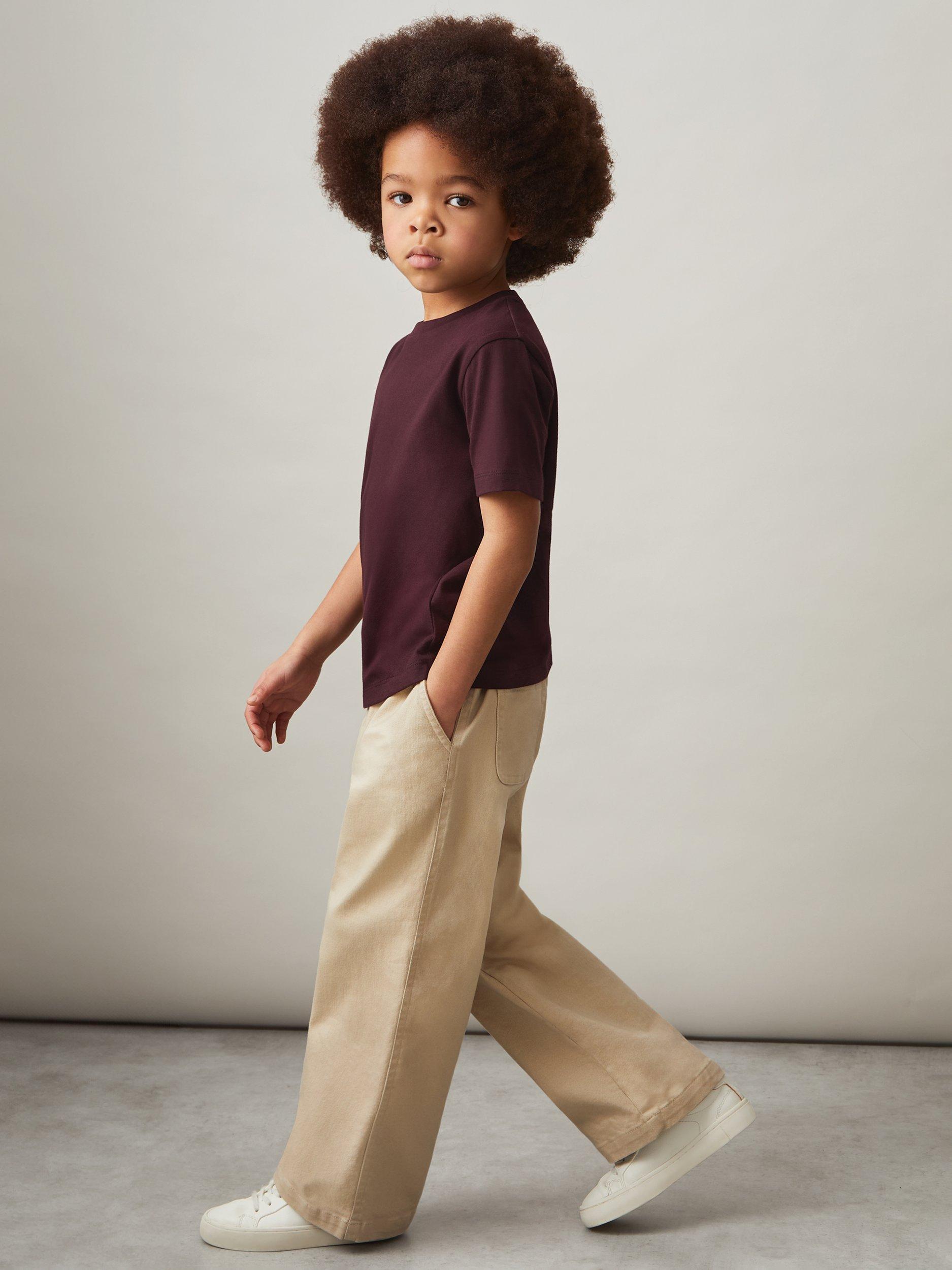 Product image 1 of 4, which shows Reiss Kids' Honor T-Shirt, Bordeaux, 3-4 years