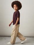 Reiss Kids' Honor T-Shirt, Bordeaux