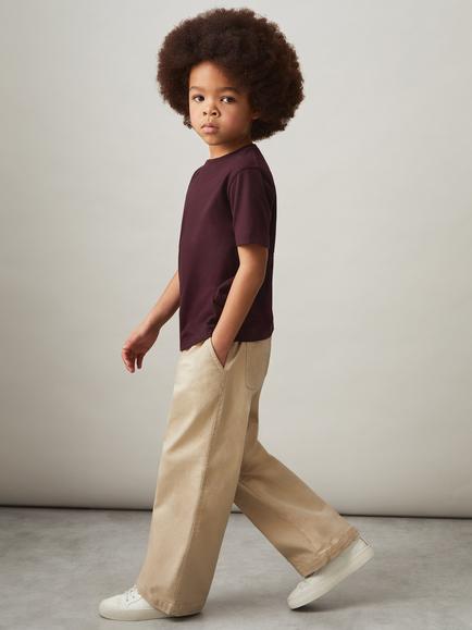 Reiss Kids' Honor T-Shirt, Bordeaux