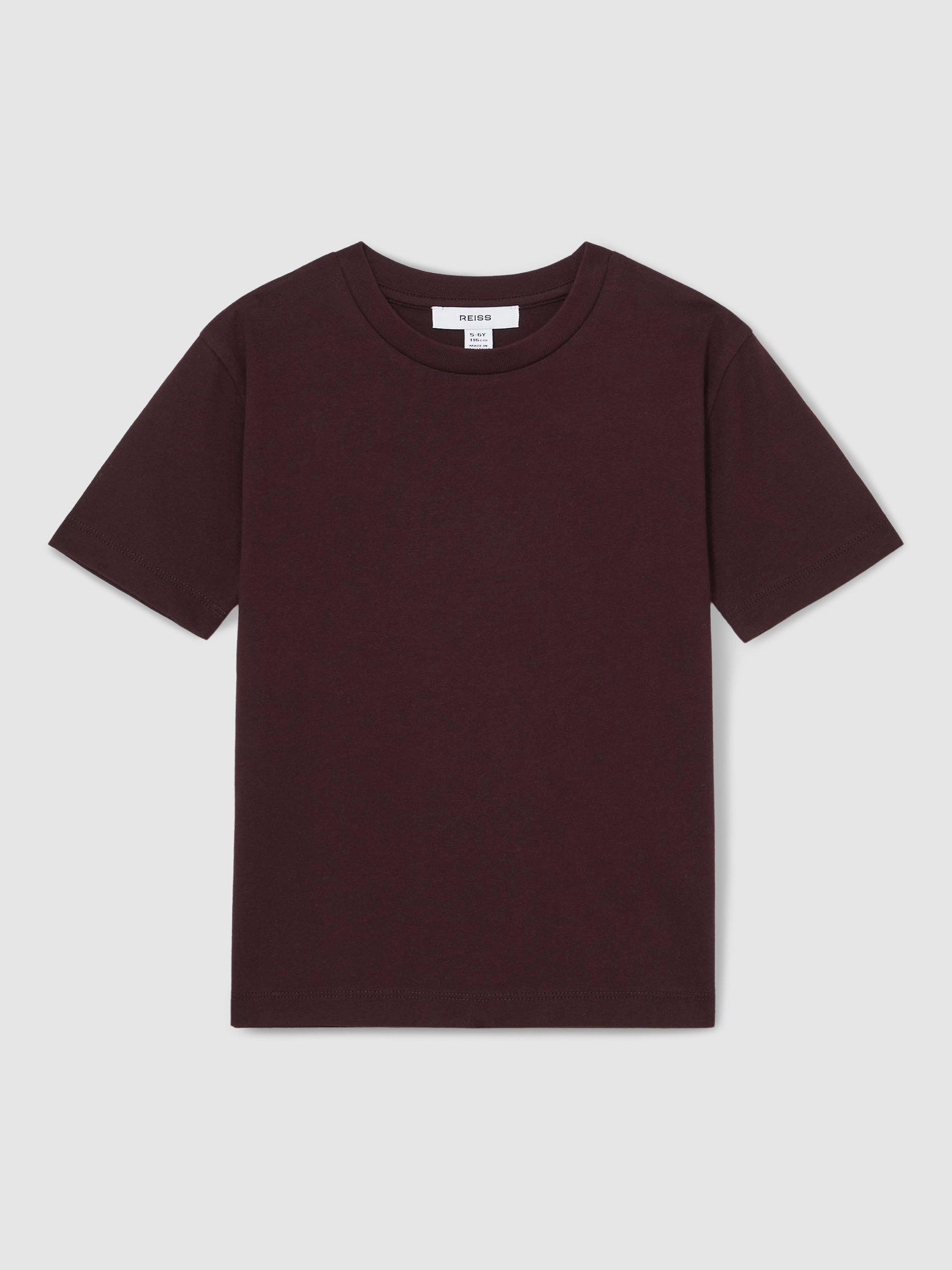 Product image 2 of 4, which shows Reiss Kids' Honor T-Shirt, Bordeaux, 3-4 years