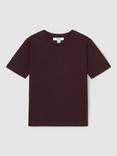 Reiss Kids' Honor T-Shirt, Bordeaux