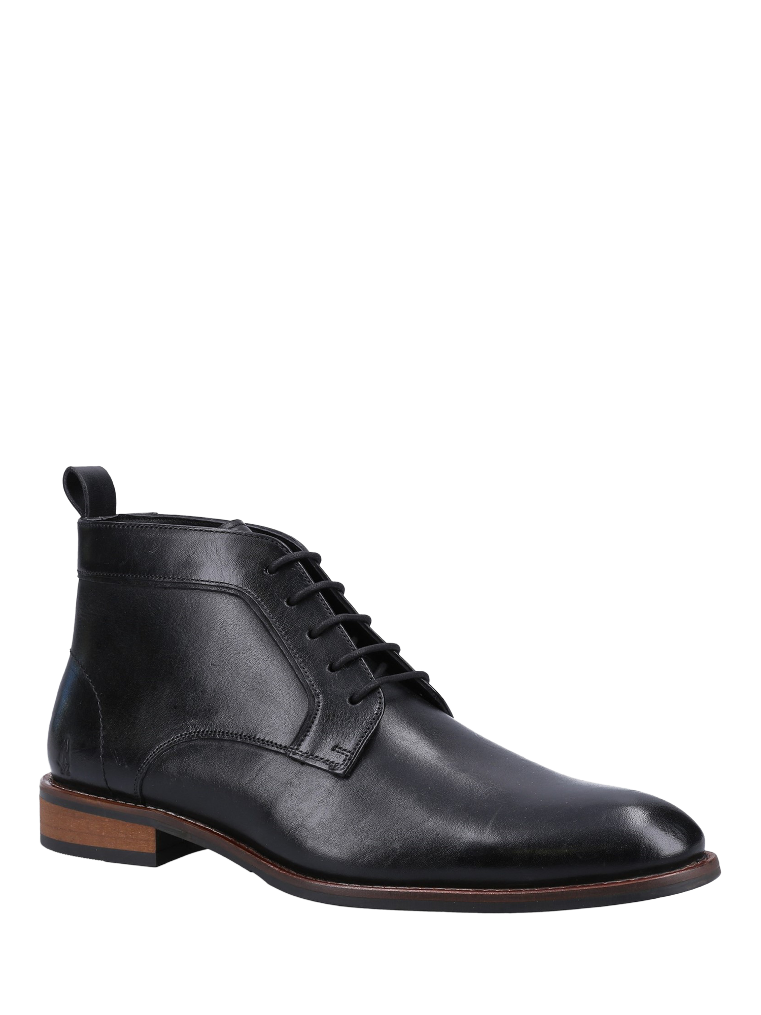Product image 2 of 4, which shows Hush Puppies Declan Leather Lace Up Ankle Boots, Black, 6