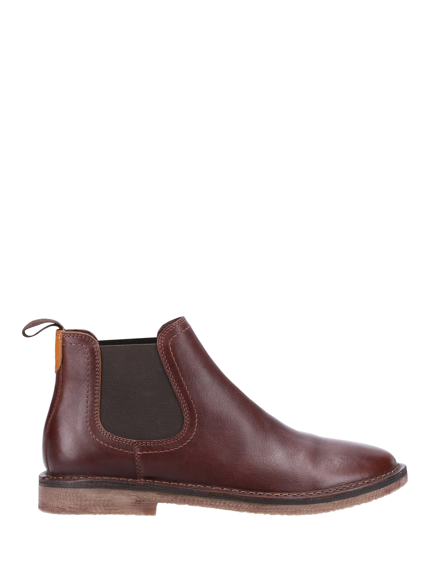 Product image 1 of 4, which shows Hush Puppies Shaun Leather Chelsea Boots, Brown, 12