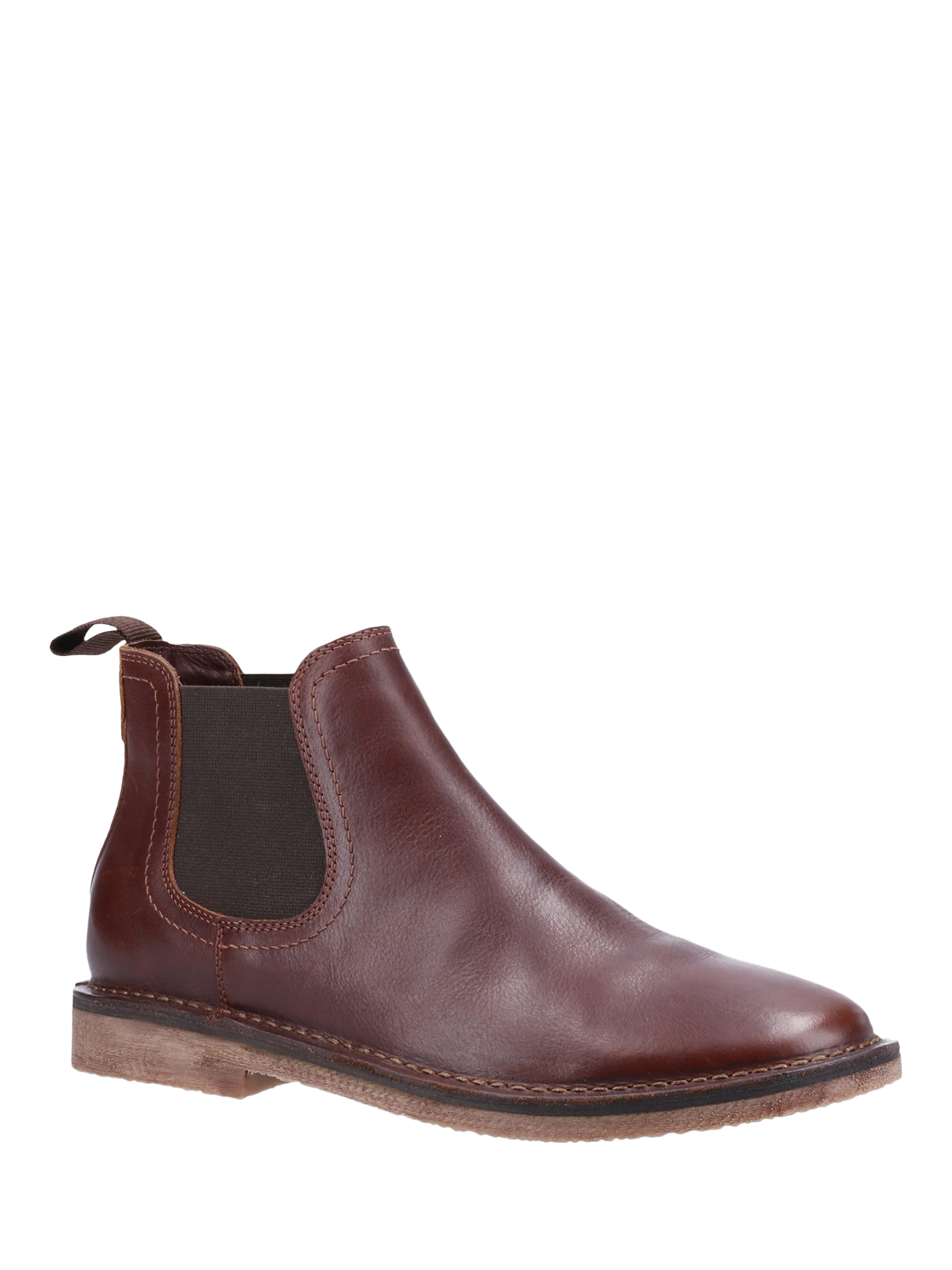Product image 2 of 4, which shows Hush Puppies Shaun Leather Chelsea Boots, Brown, 12