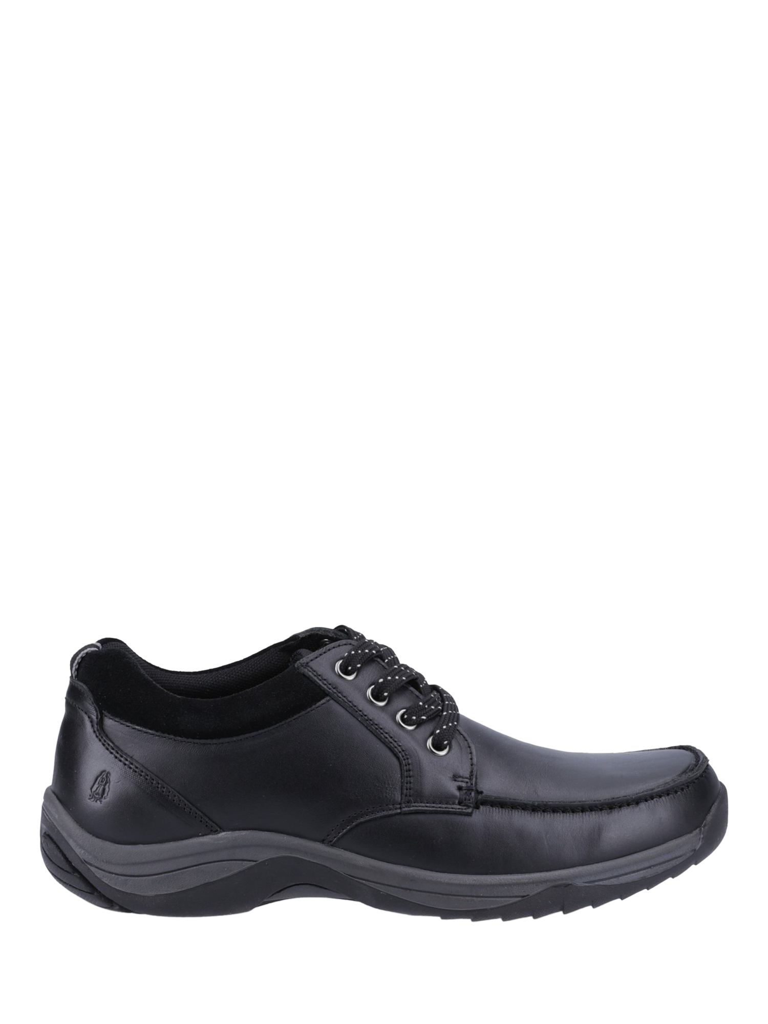 Product image 1 of 4, which shows Hush Puppies Derek Leather Lace Up Trainers, Black, 6
