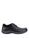 Hush Puppies Derek Leather Lace Up Trainers, Black