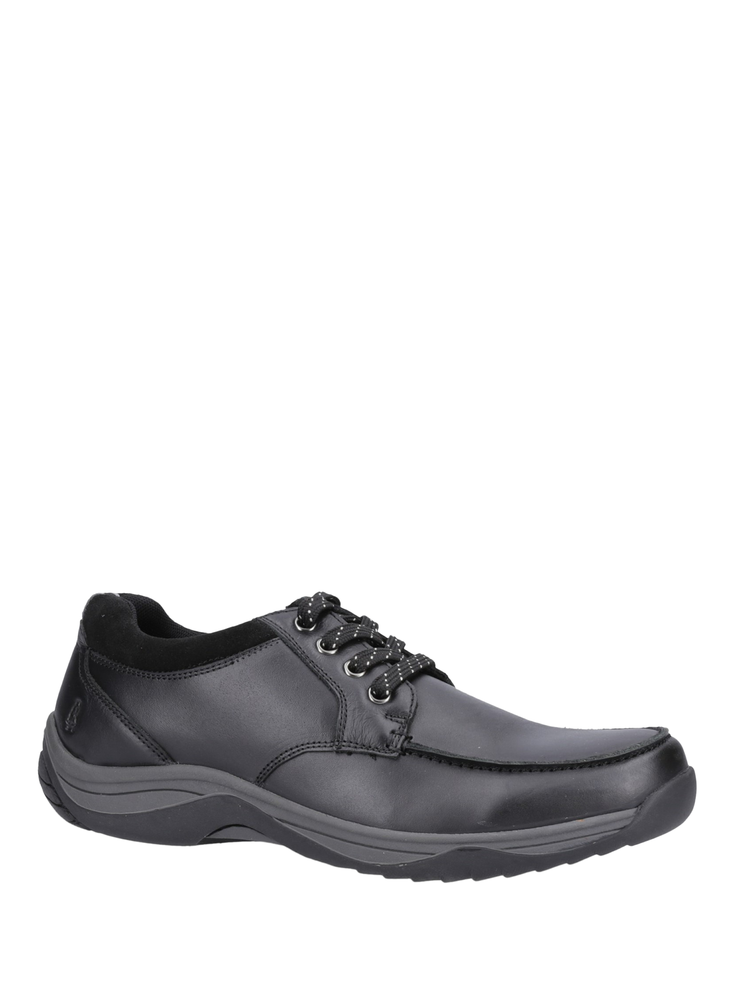 Product image 2 of 4, which shows Hush Puppies Derek Leather Lace Up Trainers, Black, 6