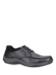 Hush Puppies Derek Leather Lace Up Trainers, Black
