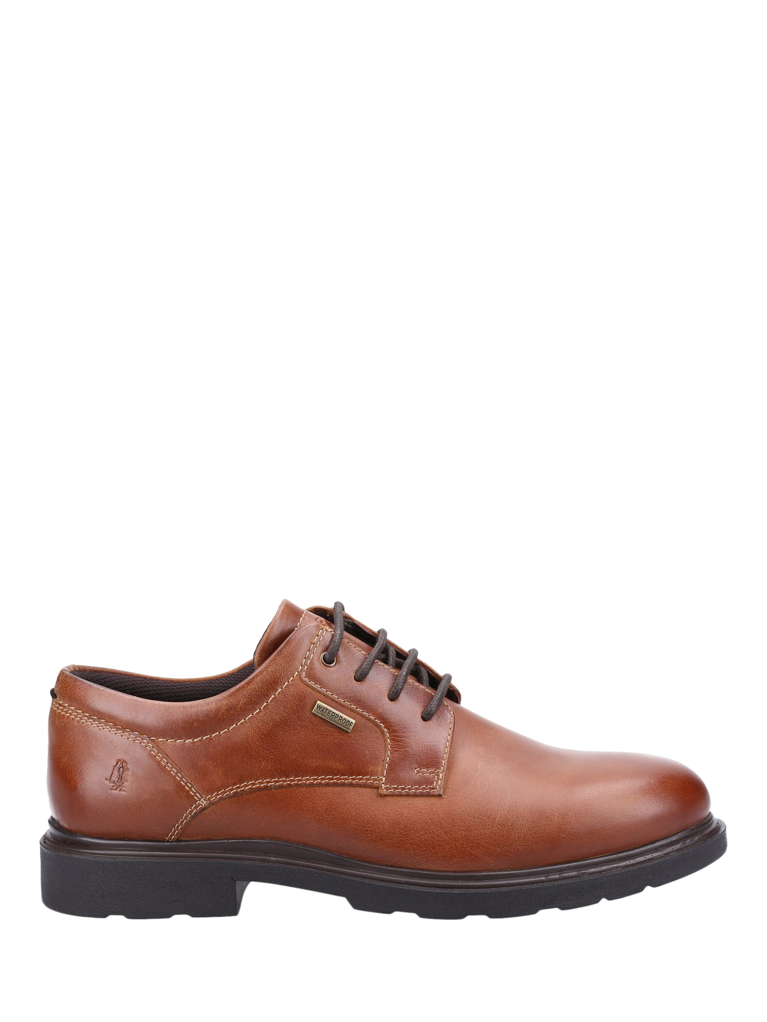 Product image 1 of 4, which shows Hush Puppies Pearce Leather Lace Up Derby Shoes, Tan, 6