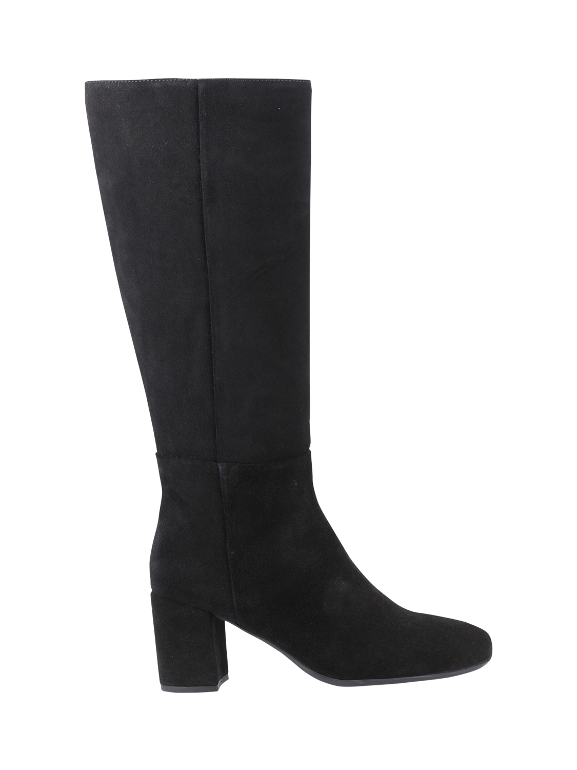 Product image 1 of 4, which shows Hush Puppies Oprah Suede Long Boots, Black, 3