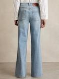 Reiss Petite Bonnie Flared Jeans, Light Blue