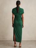 Reiss Azure Wrap Neck Midi Dress, Green