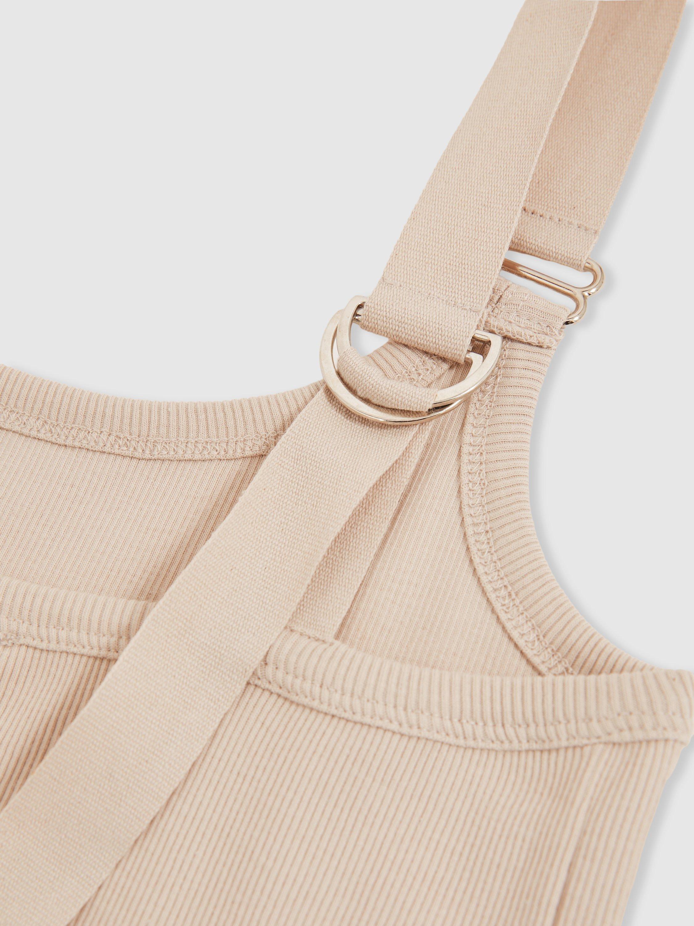 Product image 2 of 5, which shows Reiss Isabella Cotton Blend Adjustable Vest Top, Neutral, XS