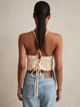 Reiss May Crochet Cotton Cropped Vest Top
