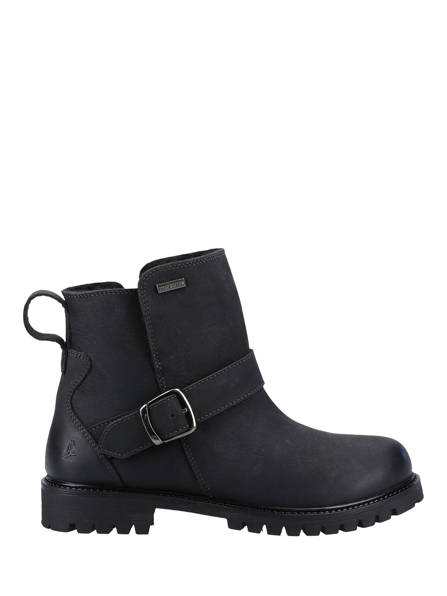 Product image 1 of 4, which shows Hush Puppies Wakely Leather Ankle Boots, Black, 3