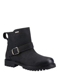 Hush Puppies Wakely Leather Ankle Boots - view 2, Black