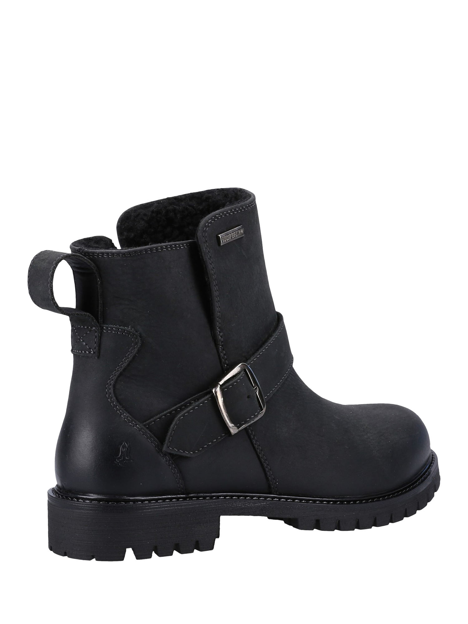 Product image 3 of 4, which shows Hush Puppies Wakely Leather Ankle Boots, Black, 3