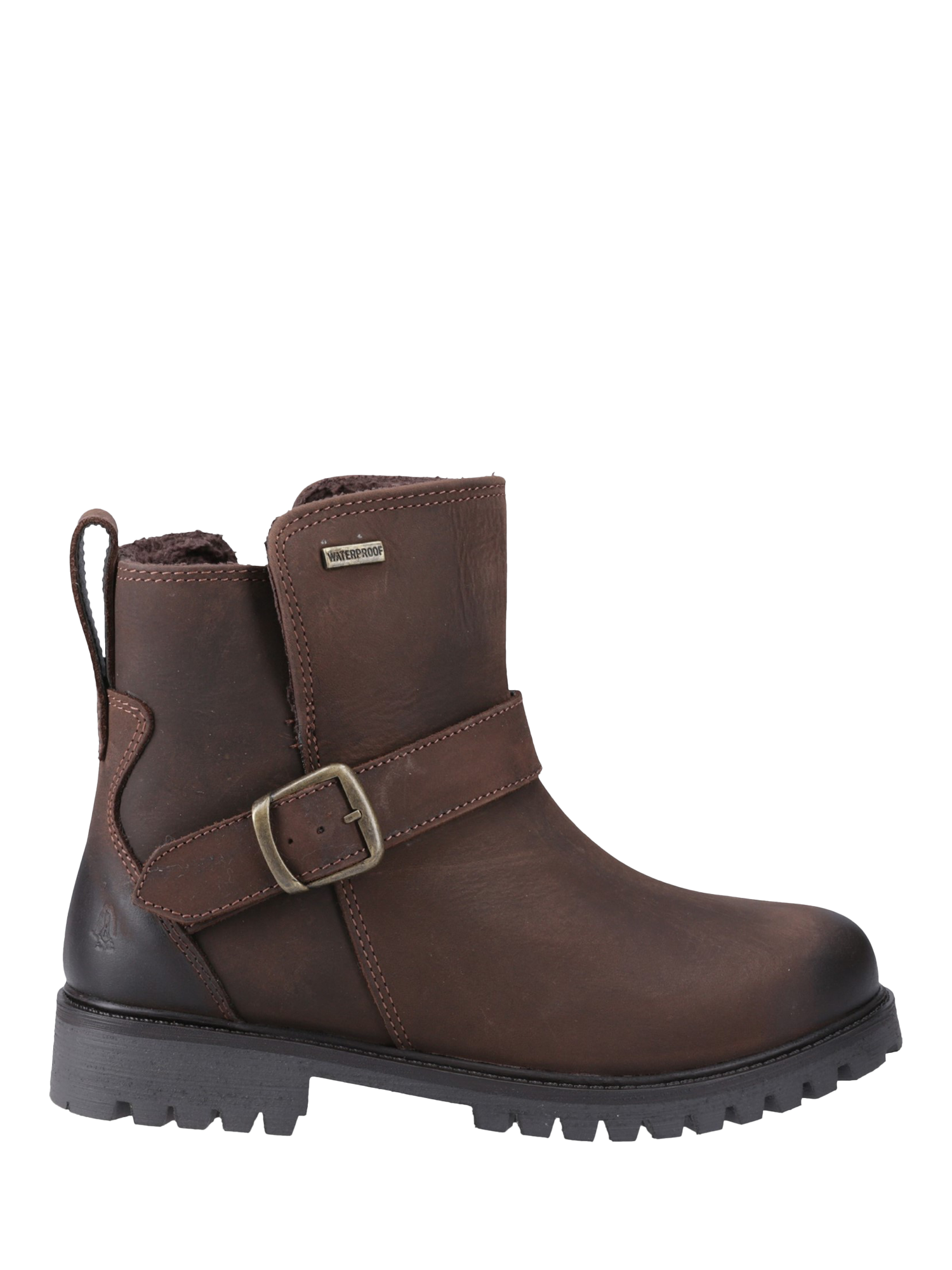 Product image 1 of 4, which shows Hush Puppies Wakely Leather Ankle Boots, Brown, 3