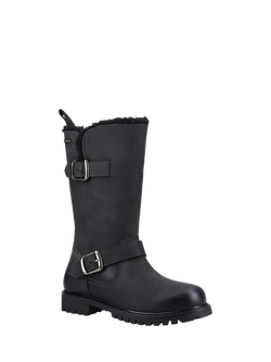 Hush Puppies Winnie Leather Waterproof Calf Boots, Black - view 2, Black