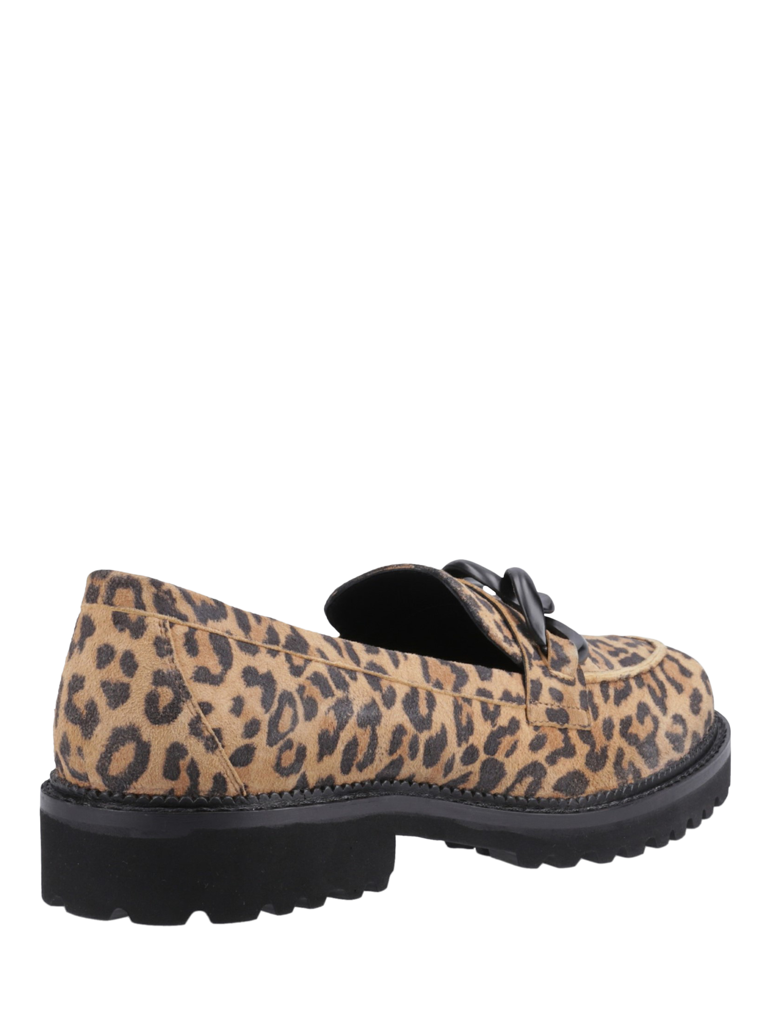 Product image 3 of 4, which shows Hush Puppies Gianna Leopard Print Loafers, Tan, 3