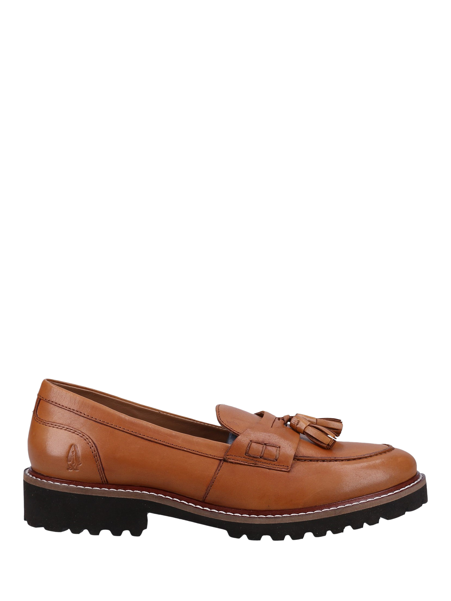 Product image 1 of 4, which shows Hush Puppies Ginny Leather Chunky Tassel Loafers, Tan, 3