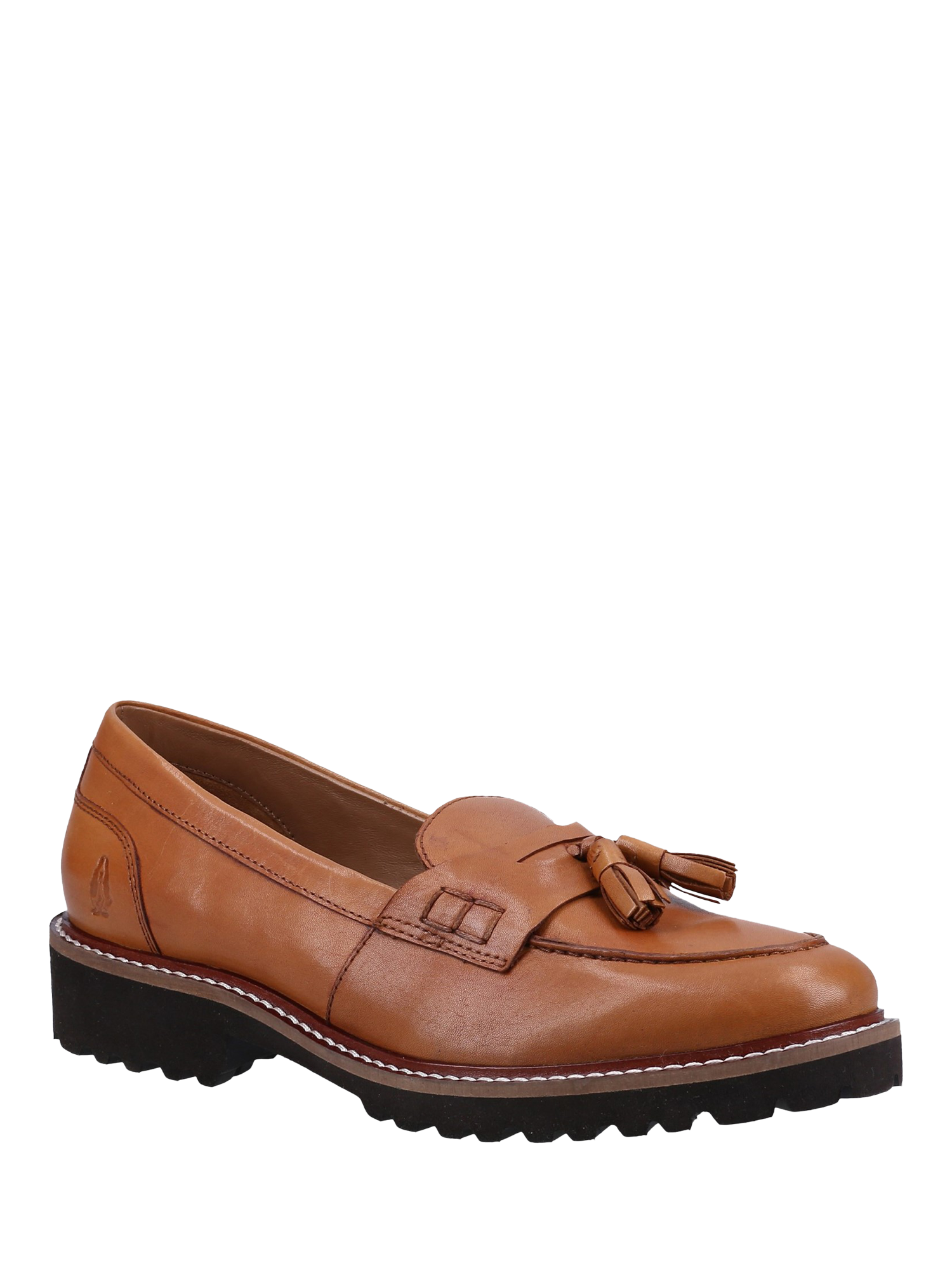 Product image 2 of 4, which shows Hush Puppies Ginny Leather Chunky Tassel Loafers, Tan, 3