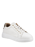 Hush Puppies Kathryn Leather Lace Up Trainers, White