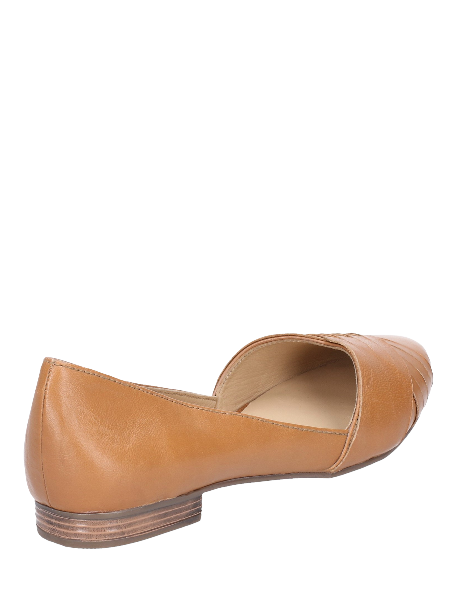 Product image 3 of 4, which shows Hush Puppies Marley Leather Ballerina Pumps, Tan, 3