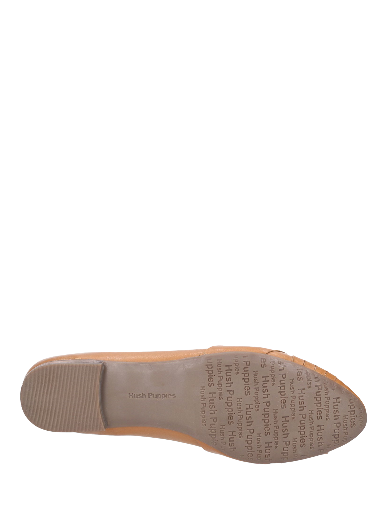 Product image 4 of 4, which shows Hush Puppies Marley Leather Ballerina Pumps, Tan, 3