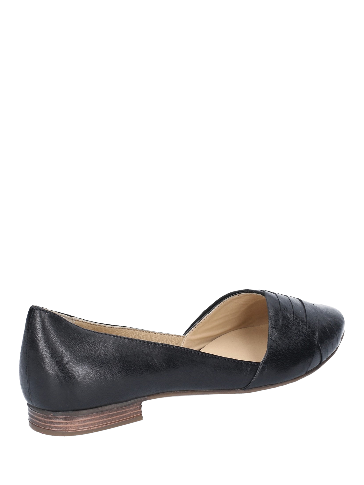 Product image 3 of 4, which shows Hush Puppies Marley Leather Ballerina Pumps, Black, 3