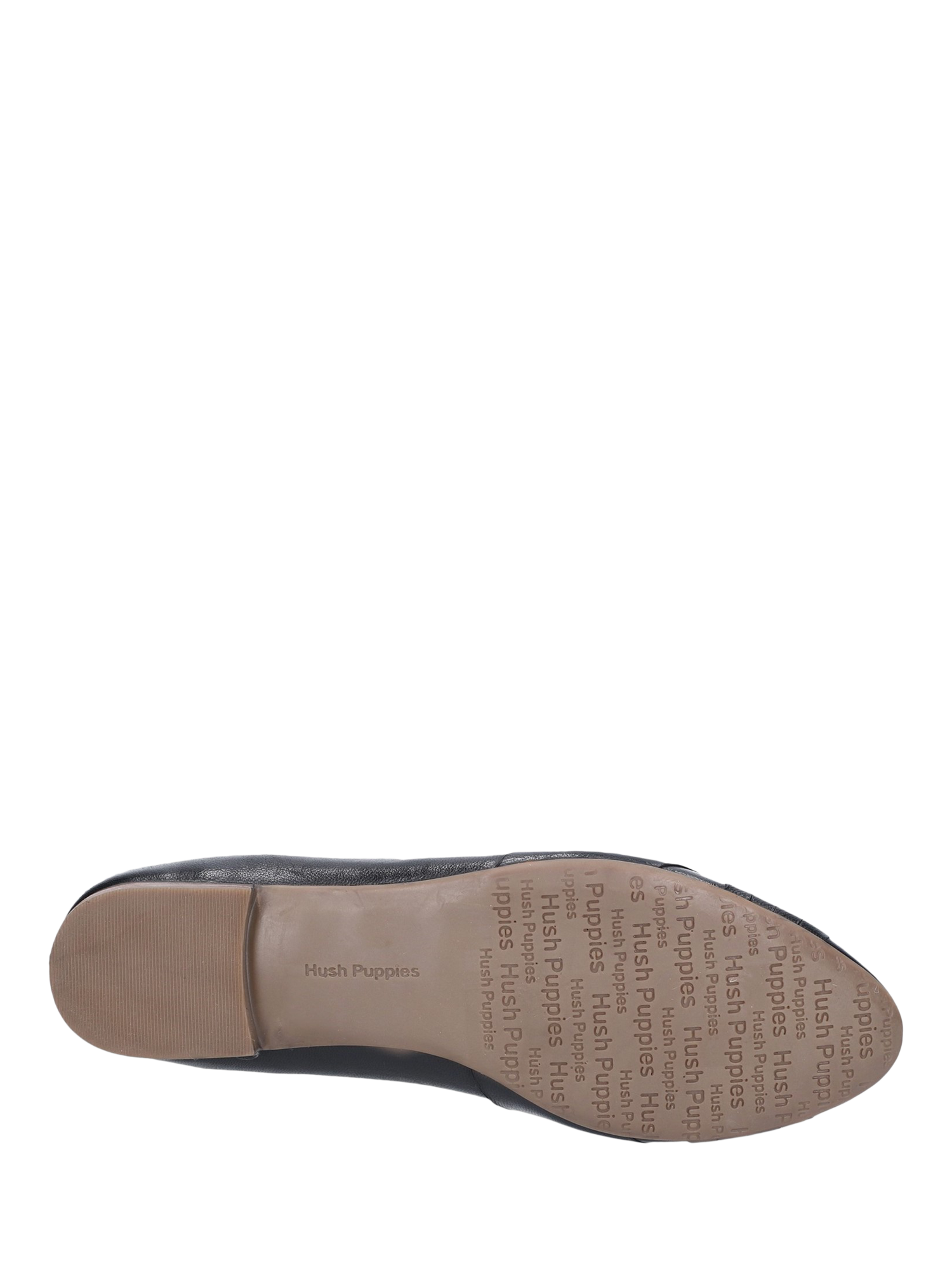 Product image 4 of 4, which shows Hush Puppies Marley Leather Ballerina Pumps, Black, 3