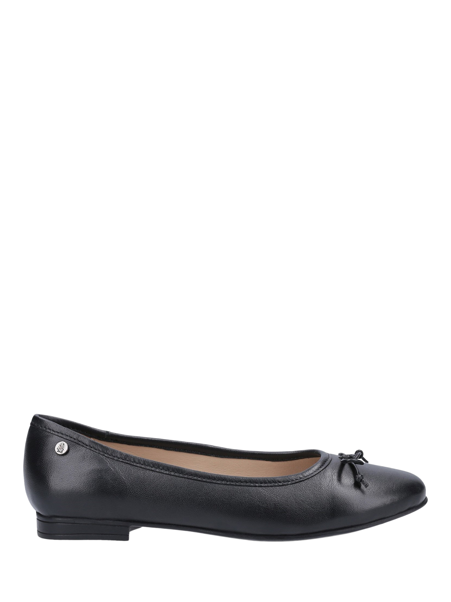 Product image 1 of 4, which shows Hush Puppies Naomi Leather Ballerina Pumps, Black, 3