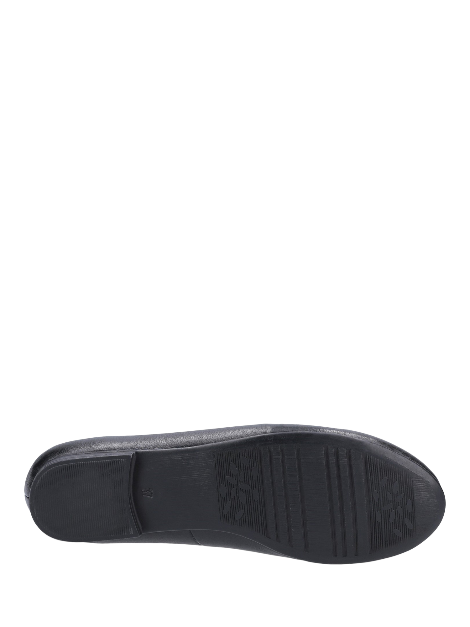 Product image 4 of 4, which shows Hush Puppies Naomi Leather Ballerina Pumps, Black, 3