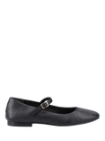 Hush Puppies Pasha Leather Mary Jane Ballerina Shoes, Black